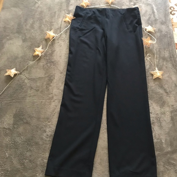 Petite Navy Blue Pants Spandex Waist - Picture 2 of 7